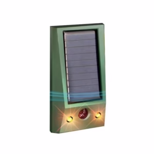 Aparat Solar LED cu Ultrasunete, Flippy, Repelent pentru Animale Mari si Mici, Lumina Rosie si Alba, Anti Rozatoare, Anti Insecte, Frecventa 9-36.5KHZ, 12 X 6.5 cm, Verde