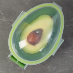 Recipient de Depozitare Avocado, Flippy, Etans, pentru Frigider, din Plastic, Mentinere Proaspata, 15.3x11x8 cm, Verde - imagine 4