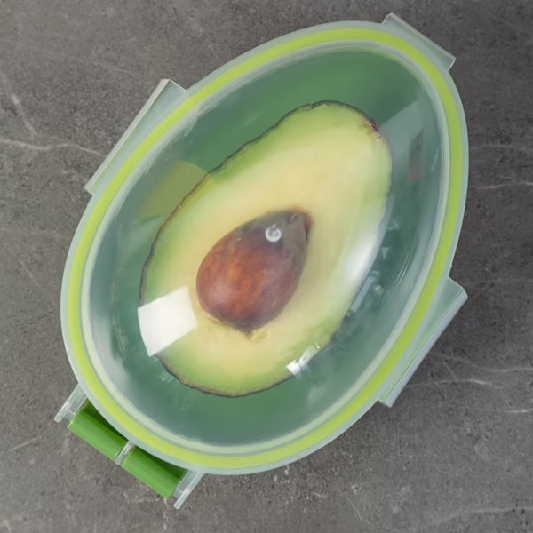 Recipient de Depozitare Avocado, Flippy, Etans, pentru Frigider, din Plastic, Mentinere Proaspata, 15.3x11x8 cm, Verde - imagine 4