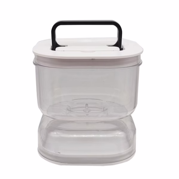 Borcan pentru Muraturi, Flippy, cu Separator pentru Lichide, Ermetic, Termorezistent, Tip Clepsidra, 1400 ml, ABS, Alb, 13.5x9.5 cm - imagine 13