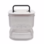 Borcan pentru Muraturi, Flippy, cu Separator pentru Lichide, Ermetic, Termorezistent, Tip Clepsidra, 1400 ml, ABS, Alb, 13.5x9.5 cm - imagine 4