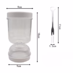 Borcan pentru Muraturi, Flippy, cu Separator pentru Lichide, Ermetic, Termorezistent, Tip Clepsidra, 2 Furculite Incluse, ABS, Alb, 18x9x9 cm - imagine 5