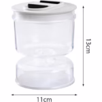 Borcan pentru Muraturi, Flippy, cu Separator pentru Lichide, Ermetic, Termorezistent, Tip Clepsidra, 800 ml, ABS, Alb, 13x11 cm - imagine 15