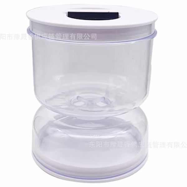 Borcan pentru Muraturi, Flippy, cu Separator pentru Lichide, Ermetic, Termorezistent, Tip Clepsidra, 800 ml, ABS, Alb, 13x11 cm - imagine 13