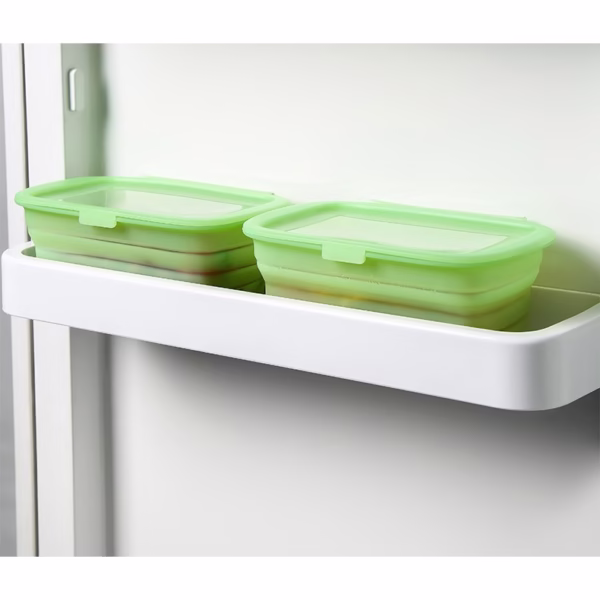 Caserola din Silicon, Flippy, Pliabila, 1L, 18.8 x 8 x 11.5 cm, Rezistenta Temperaturi Extreme, Verde - imagine 6