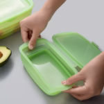 Caserola din Silicon, Flippy, Pliabila, 1L, 18.8 x 8 x 11.5 cm, Rezistenta Temperaturi Extreme, Verde - imagine 12