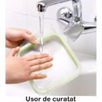 Caserola pentru sandwich Flippy, din silicon si polipropilena, portabil, usor de curatat, capac anti-scurgere, reutilizabil, 15.5 x 15.5 x 2.5 cm, verde - imagine 19