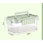 Caserola portabila pentru mancare fresh Flippy, 550 ml, furculita pentru fructe, 7 x 11.5 x 16 cm, capac detasabil pentru congelator, etans, spatiu pentru tacamuri, maner, material plastic, rezistent la temperaturi ridicate, transparent - imagine 4