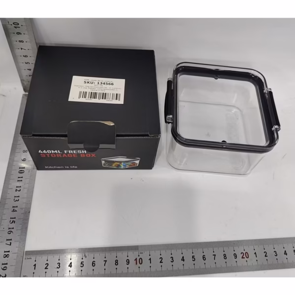 Recipient din Plastic, Flippy, pentru Alimente/Obiecte, Inchidere Ermetica, 10.2 x 6.6 cm, 460 ml, Transparent - imagine 8