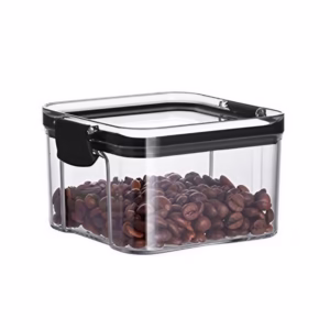 Recipient din Plastic, Flippy, pentru Alimente/Obiecte, Inchidere Ermetica, 10.2 x 6.6 cm, 460 ml, Transparent