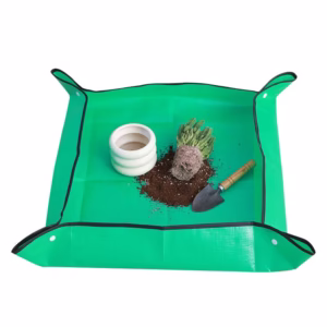 Covoras de Gradinarit, Flippy, pentru Cultivarea Plantelor si Schimbarea Solului, din Panza Ingrosata, 50x50 cm, Pliabil, Verde