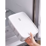 Cutie pentru Depozitare Alimente, Flippy, 8 Compartimente cu Capac, Material PET+PP, 29 x 20 x 9 cm, Alb/Transparent - imagine 5