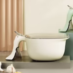 Cutie de Depozitare a Condimentelor, Flippy, de Uz Casnic, cu Maner Stabil, cu Capac, 4 Compartimente Principale, 21 x 14 x 10 cm, Crem - imagine 4