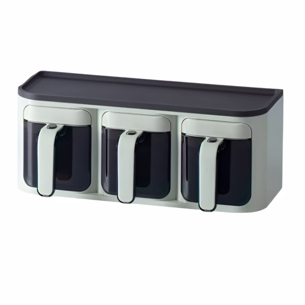cutie-de-depozitare-a-condimentelor-flippy-de-uz-casnic-montare-pe-perete-3-compartimente-25-8-x-13-main-667e9e3d9d7d6 Cutie de Depozitare a Condimentelor, Flippy, de Uz Casnic, Montare pe Perete, 3 Compartimente, 25.8 x 13.6 x 10.5cm, Verde-Negru - imagine 1