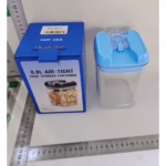 Cutie de Depozitare Alimente, Flippy, 0.8L, Capac Albastru, din PP+PET, Inchidere Ermetica, 10 x 10 x 15.5 cm, Transparent - imagine 7