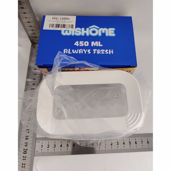 Cutie de Depozitare Alimente, Flippy, 450 ml, Capac Alb, din ABS+Silicon, 14.5 x 9 x 6 cm, Transparent - imagine 7