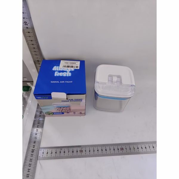 Cutie de Depozitare Alimente, Flippy, Cutie de tip Container pentru Bucatarie, Cutie pentru Condimente, din PET ABS Silicon, 10 x 10 x 10.5 cm, 250 g, 0.5L Transparenta - imagine 3