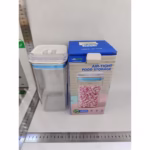 Cutie de Depozitare Alimente, Flippy, Cutie de tip Container pentru Bucatarie, Cutie pentru Condimente, din PET ABS Silicon, 10 x 10 x 20.5 cm, 370 g, 1.2L Transparenta - imagine 3