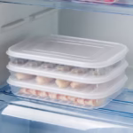 Cutie de depozitare de uz casnic, Flippy, Caserola pentru Frigider, Rezistenta la umiditate, Rezervor Sigilat pentru Depozitare Alimentara, 24.5 x 18.5 x 3.5cm, Alb Transparent - imagine 7