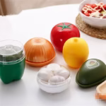 Cutie Alimentara, Flippy, Model Avocado, din Plastic, 12.5 x 12.5 x 5.4 cm, 500 ml, Verde Inchis - imagine 3