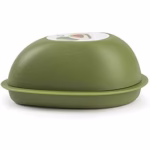 Cutie Alimentara, Flippy, Model Avocado, din Plastic, 12.5 x 12.5 x 5.4 cm, 500 ml, Verde Inchis - imagine 8
