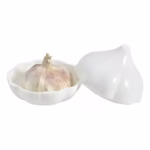 Cutie Alimentara, Flippy, Model Usturoi, din Plastic, 9 x 9 x 9 cm, 350 ml, Alb - imagine 3