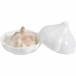 Cutie Alimentara, Flippy, Model Usturoi, din Plastic, 9 x 9 x 9 cm, 350 ml, Alb
