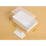 Cutie de Unt, Flippy, cu Capac, Multifunctionala, cu Spatula Portionare, 15.9  x 8.8 x 4.9 cm, Alb - imagine 2