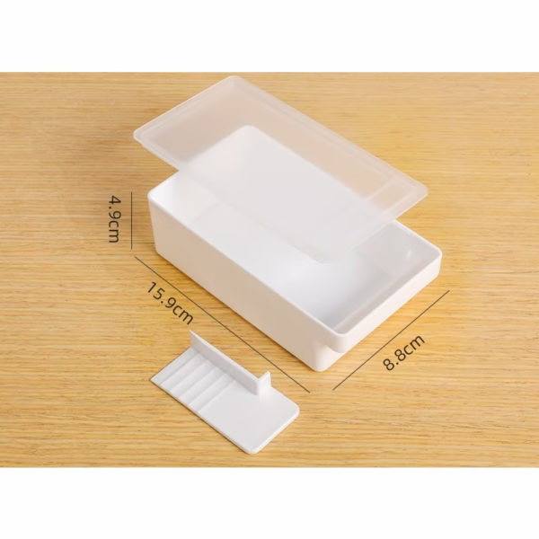 Cutie de Unt, Flippy, cu Capac, Multifunctionala, cu Spatula Portionare, 15.9  x 8.8 x 4.9 cm, Alb - imagine 2