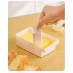 Cutie de Unt, Flippy, cu Capac, Multifunctionala, cu Spatula Portionare, 15.9  x 8.8 x 4.9 cm, Alb - imagine 3