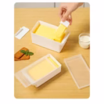Cutie de Unt, Flippy, cu Capac, Multifunctionala, cu Spatula Portionare, 15.9  x 8.8 x 4.9 cm, Alb - imagine 4