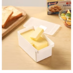 Cutie de Unt, Flippy, cu Capac, Multifunctionala, cu Spatula Portionare, 15.9  x 8.8 x 4.9 cm, Alb - imagine 5