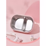 Cutie pentru Pranz sau Gustari, Flippy, cu Doua Compartimente, Model Iepuras, pentru Copii si Adulti, Etansare, PP, Perfect pentru Scoala si Birou, 1000 mL, 22x17.8x8 cm, Roz - imagine 5