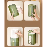 Cutie suport servetele eleganta Flippy, cu montare pe perete sau dulap, material plastic dur, 21.3 x 8.7 x 12 cm, verde - imagine 16