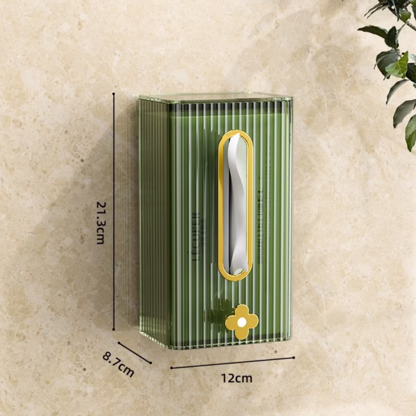 Cutie suport servetele eleganta Flippy, cu montare pe perete sau dulap, material plastic dur, 21.3 x 8.7 x 12 cm, verde - imagine 21