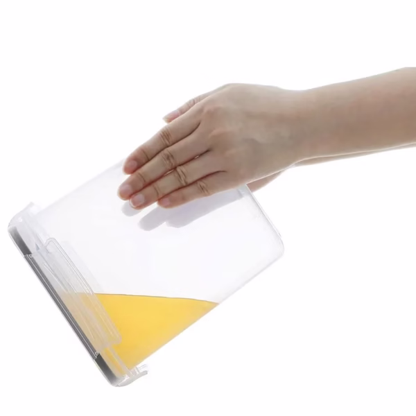 Cutii de depozitare alimente, Flippy, Set din 15 Cutii pentru Condimente, Cereale, Cutii pentru Bucatarie, din Plastic PP, Cutii Alimentare, Diferite Dimensiuni, Transparente - imagine 4