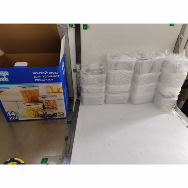 Cutii de depozitare alimente, Flippy, Set din 15 Cutii pentru Condimente, Cereale, Cutii pentru Bucatarie, din Plastic PP, Cutii Alimentare, Diferite Dimensiuni, Transparente - imagine 7