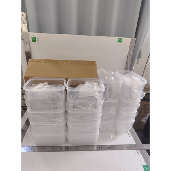 Cutii de depozitare alimente, Flippy, Set din 16 Cutii pentru Condimente, Cereale, Cutii pentru Bucatarie, din Plastic PP, Cutii Alimentare, Diferite Dimensiuni, Transparente - imagine 4