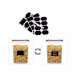 Cutii de depozitare alimente, Flippy, Set din 8 Cutii pentru Condimente, Cereale, Cutii pentru Bucatarie, din Plastic PP, Cutii Alimentare, Diferite Dimensiuni, Transparente - imagine 3