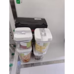 Cuutii de Depozitare Alimente, Flippy, Set din 4 Cutii pentru Condimente in Bucatarie, Cutii de tip Container, Diferite Dimensiuni, cu Capac Ermetic, din Plastic PP, Transparent - imagine 4