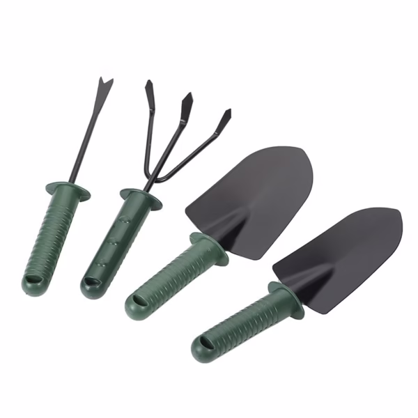 Set 4 Unelte de Gradina Flippy, pentru Plantare Prelucrare Sol si Ingrijire Plante, Material PVC si cardboard, 25 x 8.5 cm, verde - imagine 1