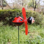 Set 4 Figurine, Decoratiuni de Gradina, Flippy, Tip Morisca de Vant, Model Insecte, 57 x 12 cm, Multicolor - imagine 2