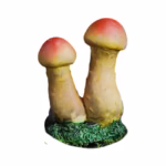Decoratiune Ornament pentru Ghiveci, Flippy, Decoratiune pentru Gradina, Model 2 Ciuperci Rosii cu Tulpina Galbena, 3 x 4.4 cm, Galben