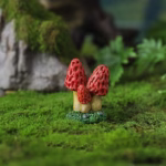 Decoratiune Ornament pentru Ghiveci, Flippy, Decoratiune pentru Gradina, Model 3 Ciuperci Rosii cu Tulpina Galbena, 3.2 x 4.5 cm, Rosu - imagine 2