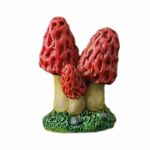 Decoratiune Ornament pentru Ghiveci, Flippy, Decoratiune pentru Gradina, Model 3 Ciuperci Rosii cu Tulpina Galbena, 3.2 x 4.5 cm, Rosu