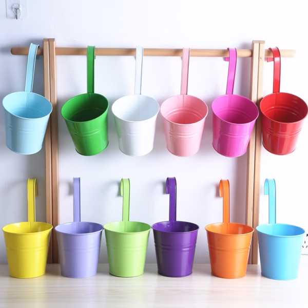 Decoratiune pentru ghivecele de flori, Flippy, 28x22x12 cm cu maner, Multicolore - imagine 1