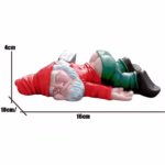 Decoratiune pentru Gradina, Flippy, Model Pitic de Gradina Beat, Statuie Amuzanta pentru Gradina, Decor pentru Gradina, Gnom Beat, 15 cm, Rosu - imagine 2