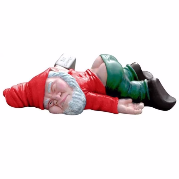Decoratiune pentru Gradina, Flippy, Model Pitic de Gradina Beat, Statuie Amuzanta pentru Gradina, Decor pentru Gradina, Gnom Beat, 12 cm, Rosu - imagine 1