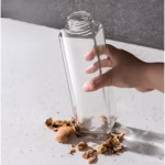 Dispenser pentru Ulei, Flippy, Deschidere si Inchidere Automata a Rezervorul, cu Inductie Gravitationala, 500 ml, 29.5x6x6 cm, Alb - imagine 5