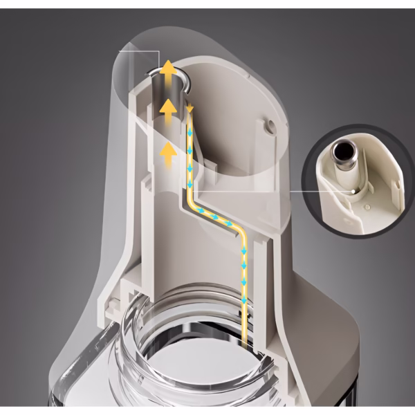 Dispenser pentru Ulei, Flippy, Deschidere si Inchidere Automata a Rezervorul, cu Inductie Gravitationala, 500 ml, 29.5x6x6 cm, Alb - imagine 6